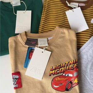 Zara Lightning McQueen Graphic Tees boy size 4 years